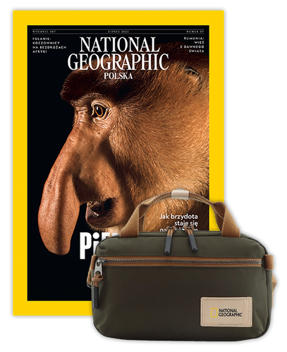 Roczna prenumerata National Geographic z torbą Crossbody z rączką NG LEGEND N19184 Khaki