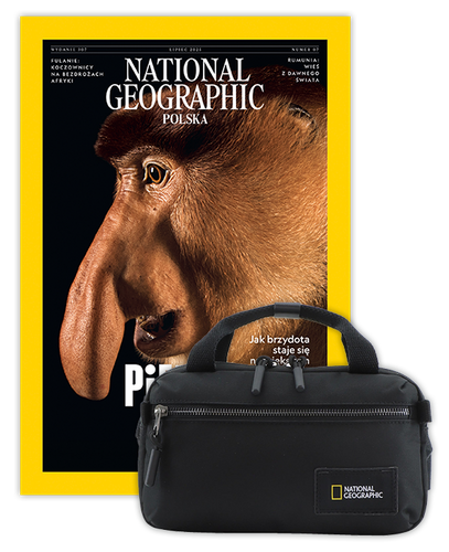 Roczna prenumerata National Geographic z torbą Crossbody z rączką NG LEGEND N19184 Czarna