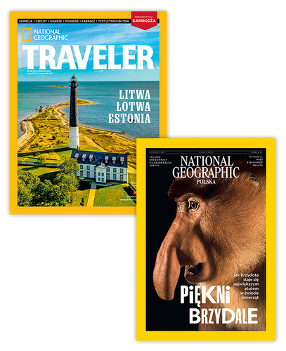 Pakiet rocznych prenumerat National Geographic + NG Traveler