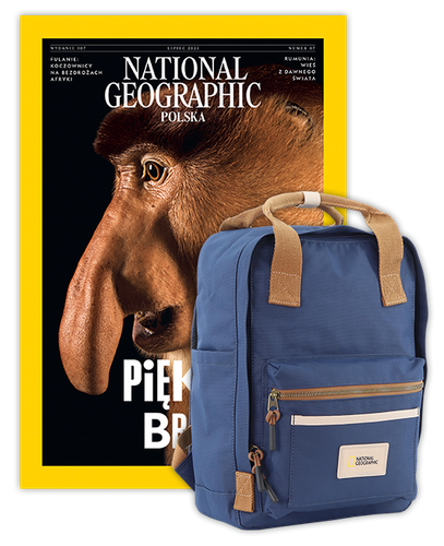Roczna prenumerata National Geographic z plecakiem NG LEGEND LARGE NAVY