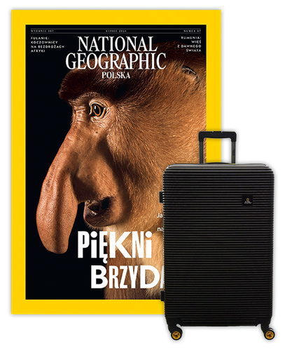 Roczna prenumerata National Geographic z Walizką National Geographic Abroad - Średnia/Czarna