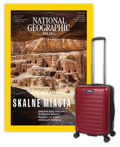 Roczna prenumerata National Geographic z walizką kabinową NG Cruise burgund