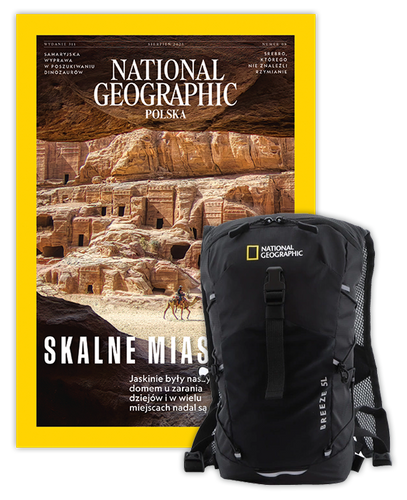 Roczna prenumerata National Geographic z plecakiem miejskim NG BREEZE Czarny