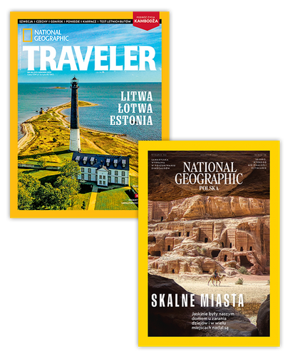 Pakiet rocznych prenumerat National Geographic + NG Traveler