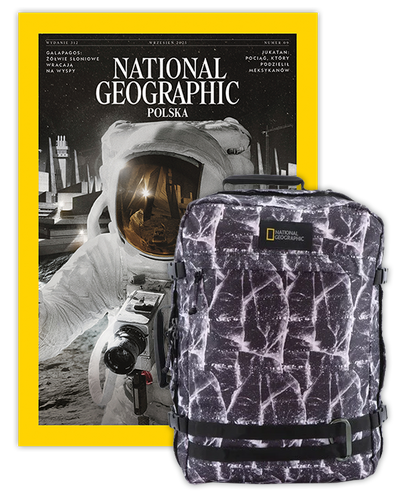 Roczna prenumerata National Geographic z plecakiem/torbą podręczną NG HYBRID 11801 CRACKED PRINT
