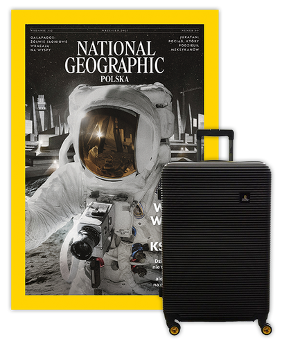 Roczna prenumerata National Geographic z Walizką National Geographic Abroad - Średnia/Czarna