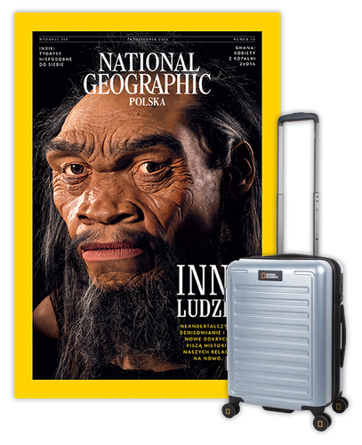 Roczna prenumerata National Geographic z walizką kabinową NG Cruise srebrna