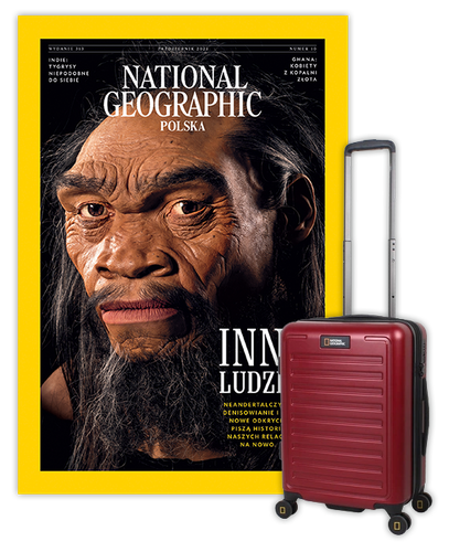 Roczna prenumerata National Geographic z walizką kabinową NG Cruise burgund
