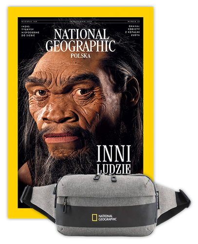 Roczna prenumerata National Geographic z torbą biodrową-nerką NG 21103 szara