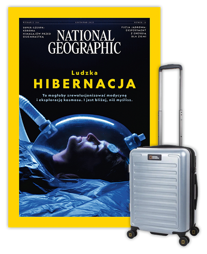 Roczna prenumerata National Geographic z walizką kabinową NG Cruise srebrna
