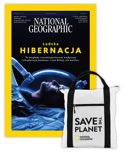 Roczna prenumerata National Geographic z plecakiem shopper NG JUPITER N0890E biały
