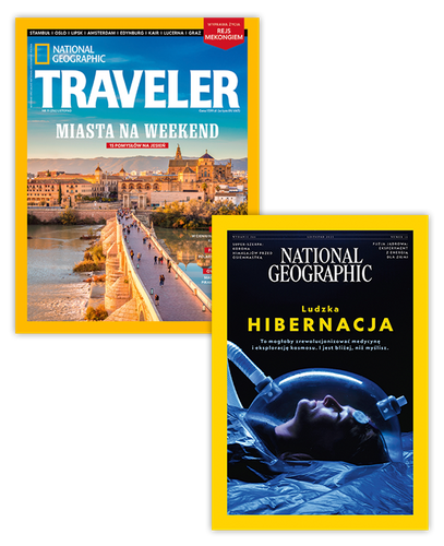 Pakiet rocznych prenumerat National Geographic + NG Traveler
