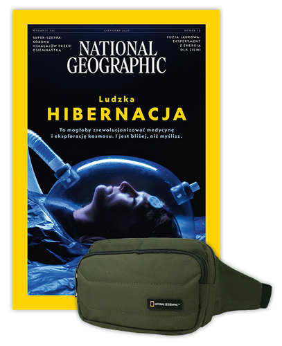 Roczna prenumerata National Geographic z torbą biodrową NG PRO 718 KHAKI