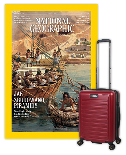 Roczna prenumerata National Geographic z walizką kabinową NG Cruise burgund