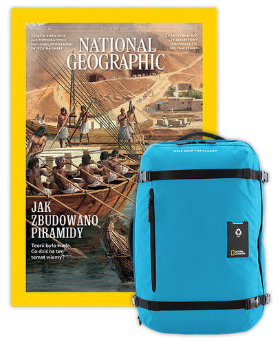 Roczna prenumerata National Geographic z dużym plecakiem-torbą turkusowy NG OCEAN (poj. 41-50 l.)