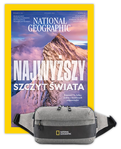 Roczna prenumerata National Geographic z torbą biodrową-nerką NG 21103 szara