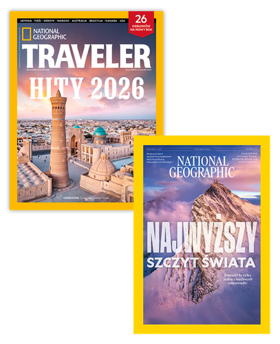 Pakiet rocznych prenumerat National Geographic + NG Traveler
