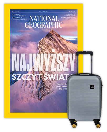 Roczna prenumerata National Geographic z Walizką kabinową National Geographic Abroad Srebrna