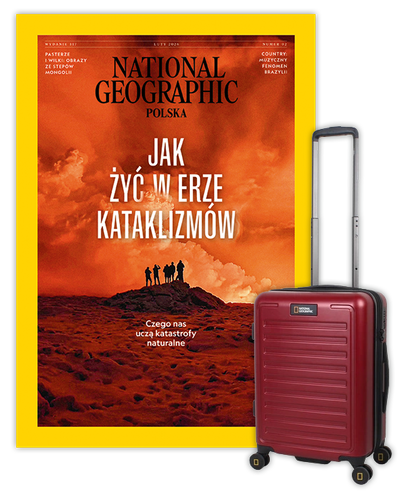 Roczna prenumerata National Geographic z walizką kabinową NG Cruise burgund