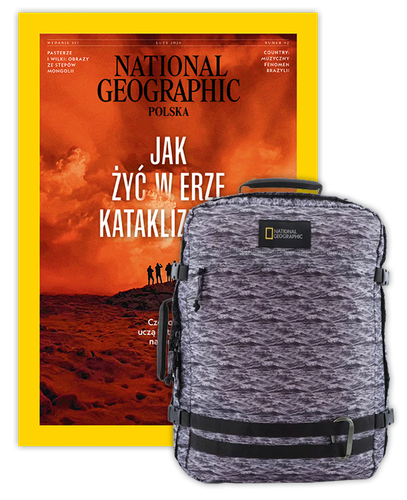 Roczna prenumerata National Geographic z plecakiem/torbą podręczną NG HYBRID 11801 FALE MORSKIE