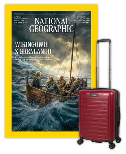 Roczna prenumerata National Geographic z walizką kabinową NG Cruise burgund