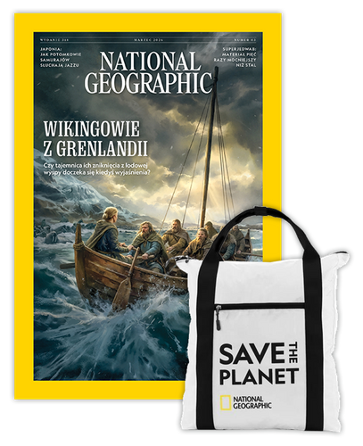 Roczna prenumerata National Geographic z plecakiem shopper NG JUPITER N0890E biały