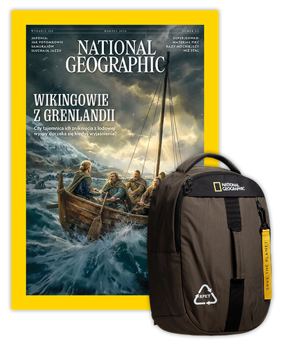 Roczna prenumerata National Geographic z plecakiem jednokomorowym NG NATURAL 15782 khaki