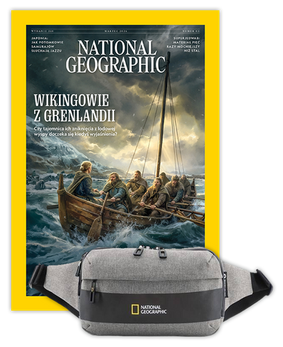 Roczna prenumerata National Geographic z torbą biodrową-nerką NG 21103 szara