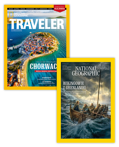 Pakiet rocznych prenumerat National Geographic + NG Traveler