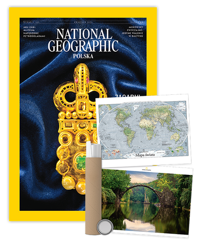 Roczna prenumerata National Geographic z plakatem dwustronnym NG