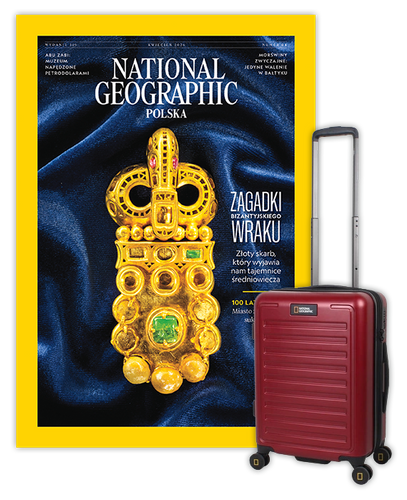 Roczna prenumerata National Geographic z walizką kabinową NG Cruise burgund