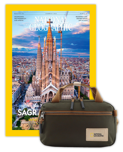Roczna prenumerata National Geographic z torbą Crossbody z rączką NG LEGEND N19184 Khaki