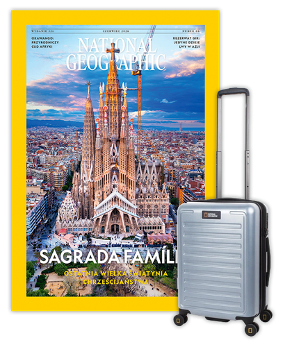 Roczna prenumerata National Geographic z walizką kabinową NG Cruise srebrna