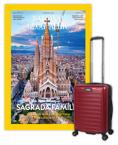 Roczna prenumerata National Geographic z walizką kabinową NG Cruise burgund