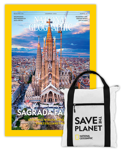 Roczna prenumerata National Geographic z plecakiem shopper NG JUPITER N0890E biały