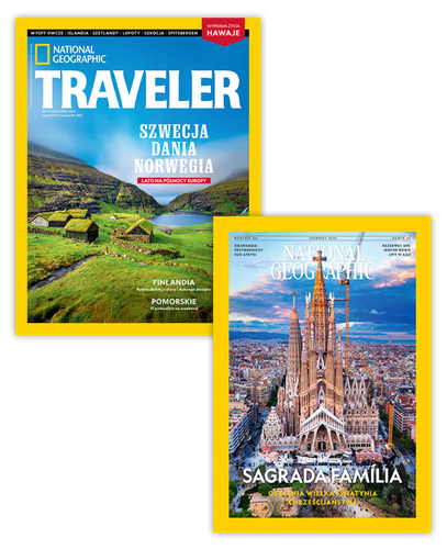 Pakiet rocznych prenumerat National Geographic + NG Traveler