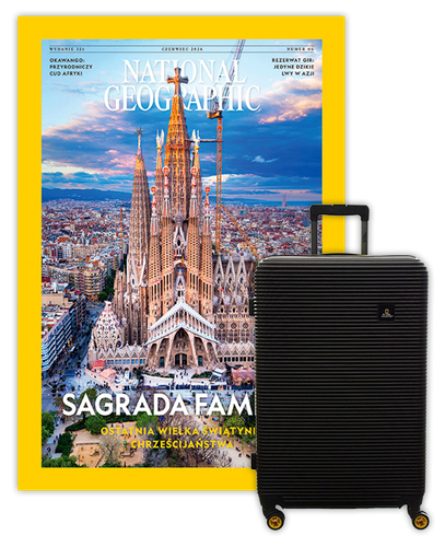 Roczna prenumerata National Geographic z Walizką National Geographic Abroad - Średnia/Czarna