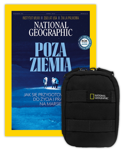 Roczna prenumerata National Geographic z saszetką Milestone do paska czarna