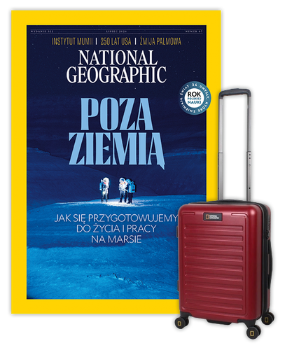 Roczna prenumerata National Geographic z walizką kabinową NG Cruise burgund