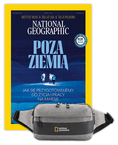 Roczna prenumerata National Geographic z torbą biodrową-nerką NG 21103 szara