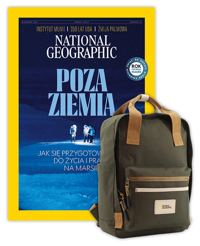 Roczna prenumerata National Geographic z plecakiem NG LEGEND LARGE w kolorze Khaki