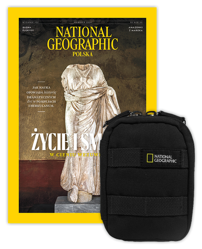 Roczna prenumerata National Geographic z saszetką Milestone do paska czarna