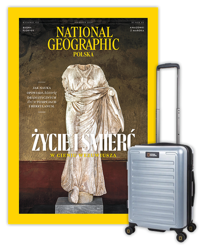 Roczna prenumerata National Geographic z walizką kabinową NG Cruise srebrna
