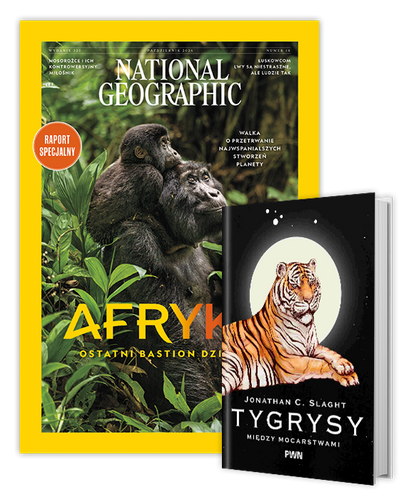 Roczna prenumerata National Geographic z książką "Tygrysy między mocarstwami"
