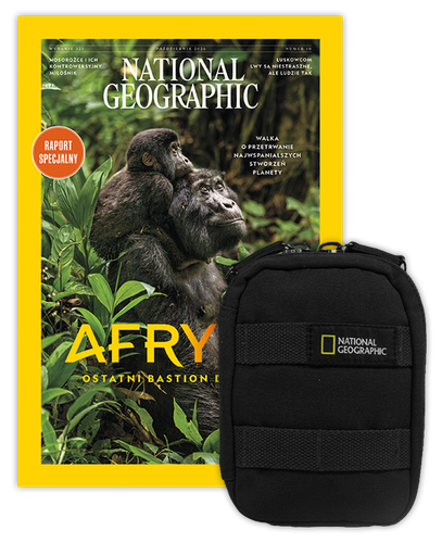 Roczna prenumerata National Geographic z saszetką Milestone do paska czarna
