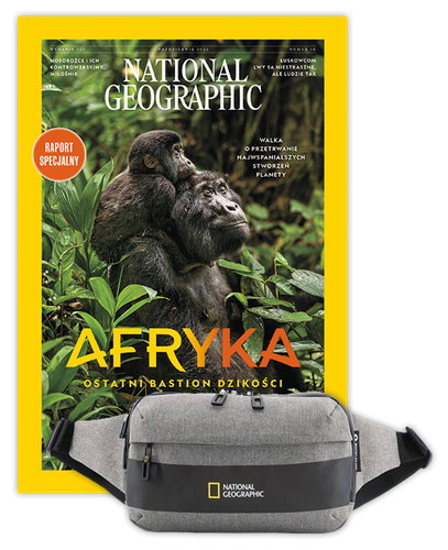 Roczna prenumerata National Geographic z torbą biodrową-nerką NG 21103 szara