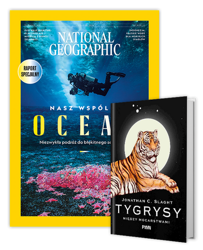 Roczna prenumerata National Geographic z książką "Tygrysy między mocarstwami"
