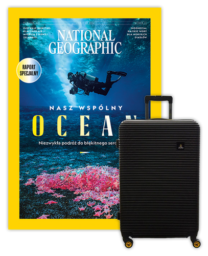 Roczna prenumerata National Geographic z Walizką National Geographic Abroad - Średnia/Czarna