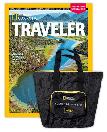 Roczna prenumerata magazynu Traveler + składana torba 'Planet or Plastic'