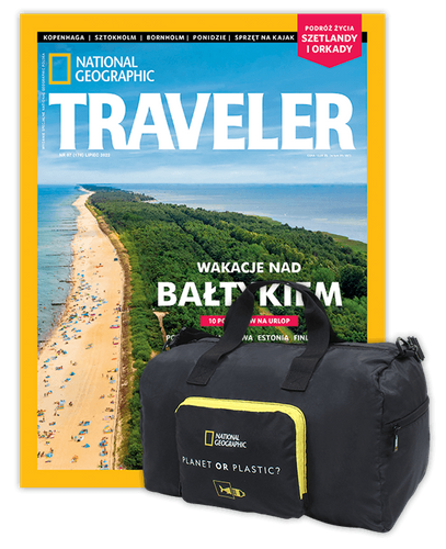 Roczna prenumerata Travelera z torbą składaną podróżną NG 
